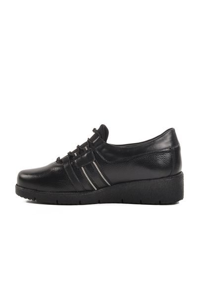 AYAKMOD Black Genuine Leather Women's Casual Shoes Bb0121 Z