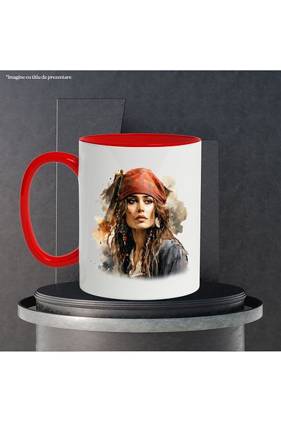 StoryGift Romania Mug With Angelica, Penélope Cruz, Pirates of the Caribbean, Multicolor 330 ml, Ceramic, With ,STG
