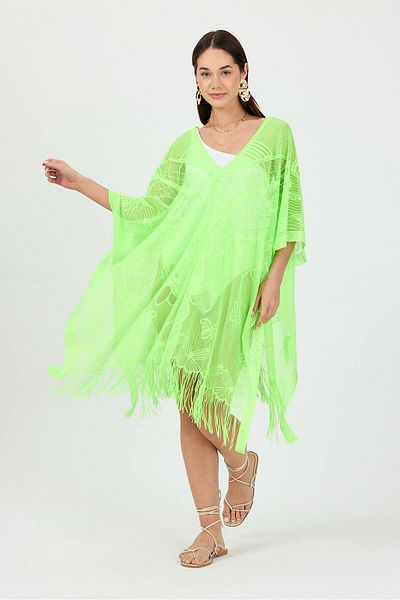 Bysenby Bysen Butterfly Patterned Loose Pareo Beach Dress
