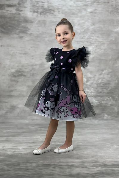 DeKuBaby Fusta pufoasă din tul cu model pentru fetiță, ziua de naștere, costum pentru ocazie specială, rochie de petrecere