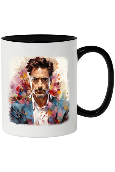 StoryGift Romania Mug With Robert Downey Jr, Actor, Artist, Celebrity, Multicolor 330 ml, Ceramic, With ,STG