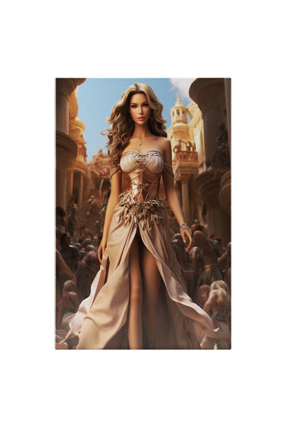 StoryGift Romania Tablou Canvas: Cuceritoarea Ținuturilor Zâna În Rochie Lung...