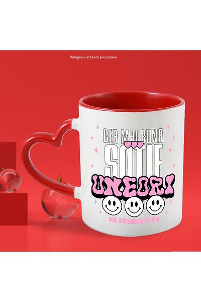 StoryGift Romania Mug the best wife sometimes recommended dose stress, 330ml, Ceramic with Handle, With, STG