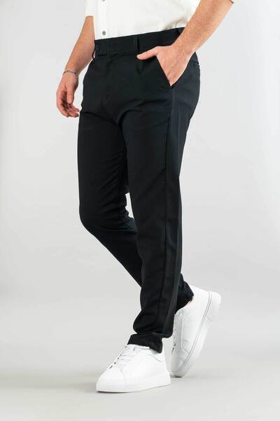 bombe Чоловічі темно-сині штани для бігу в обтяжку Slim Fit Slim Fit Jogger штани чорного кольору