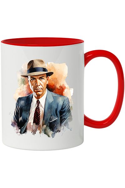 StoryGift Romania Mug With Frank Sinatra, Famous Musician, Singer, Artist, Multicolor 330 ml, Sky, With, STG