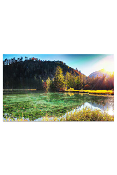 StoryGift Romania Tablou Canvas Toamna La Lacul Schiederweiher, Alpii Natura,...