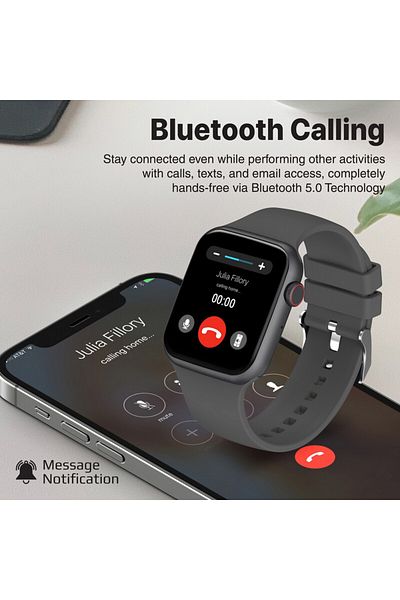 Promate Smartwatch XWatch-B19 - 1.9 inch Display - Supports Bluetooth 5.0 - Graphite