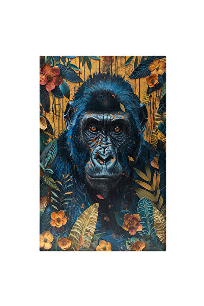 StoryGift Romania Tablou Canvas Gorila Cu Ochii Maro Si Privire Mirata Incerc...