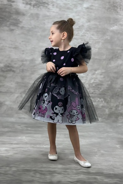 DeKuBaby Щампована тюлена пухкава пола, рокля за рожден ден за момиче, костюмирана и за парти