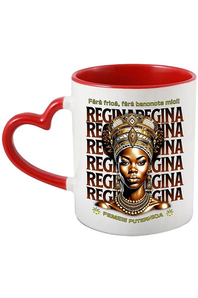 StoryGift Romania Mug without fear without small bills strong woman, 330ml, Ceramic with Handle in, With, STG