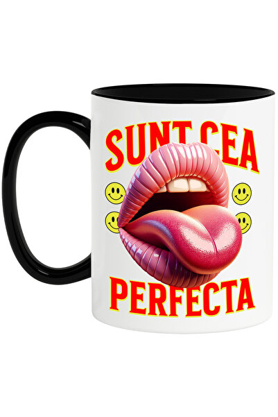 StoryGift Romania Cana Buze Carnoase de Fmeie Tet Sunt Cea Perfecta, 330ml, C...