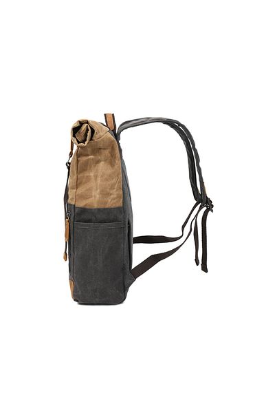 JOLAR. Canvas backpack, for travel, hiking, laptop compartment, waterproof, unisex, JOLAR.