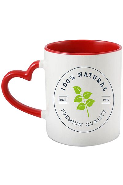 StoryGift Romania Mug With Message In English 100% Natural, Leaf, Circle, Quality, Organic, Multicolor, With, STG