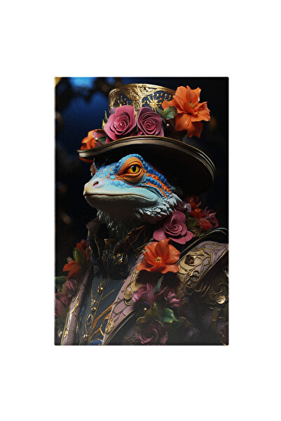 StoryGift Romania Tablou Canvas: Mosaic Imaginar Reptila Cu Privire De Îngheț...