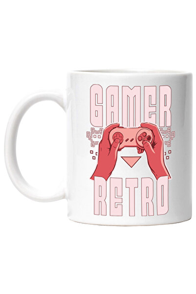 StoryGift Romania Cana maneta de jocuri Play Station Retro Gamer, 330ml, Cera...