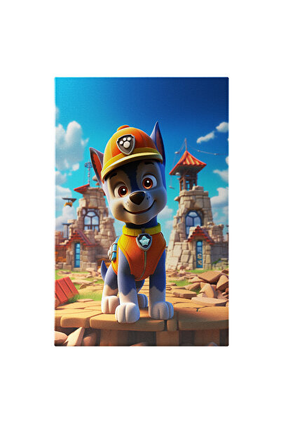 StoryGift Romania Tablou Canvas: Câine Albastru Construiește- Desene Pentru C...