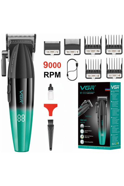 VGR V-003 Profesyonel Saç Kesme Ve Tıraş Makinesi - Renkli Taraklı Tam Set!
