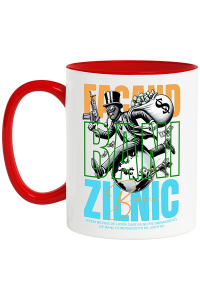 StoryGift Romania Making Money Daily Mug - Global Leaders, Justice, Dollars, 330ml, Ceramic with Ma, With, STG