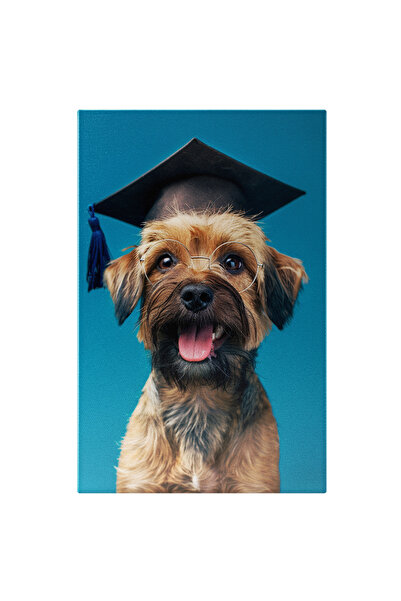 StoryGift Romania Tablou Canvas Absolvirea Studiilor A Câinelui Border Terrie...