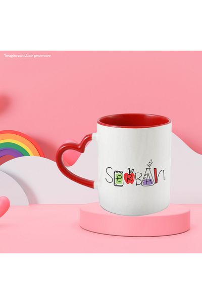 StoryGift Romania Mug With Serban's Name, and Funny Message, Curious, Sociable, Galagio, 330ml, Ceram, With,STG