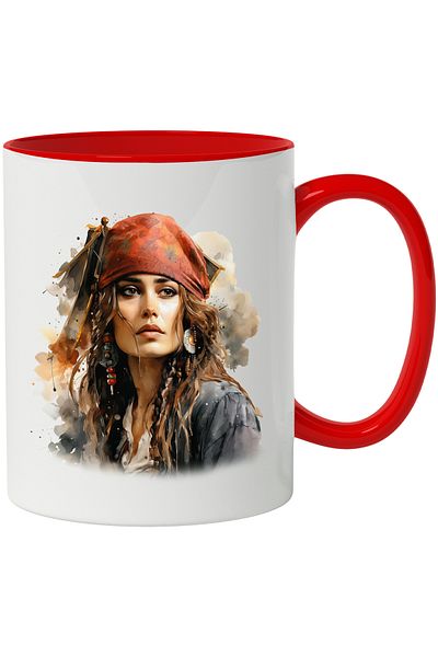 StoryGift Romania Mug With Angelica, Penélope Cruz, Pirates of the Caribbean, Multicolor 330 ml, Ceramic, With ,STG