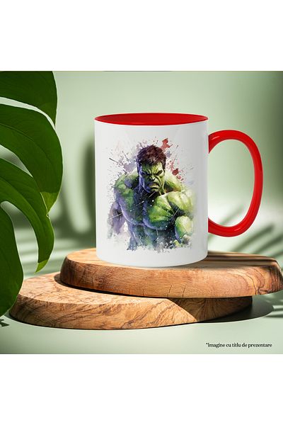 StoryGift Romania Mug With Fictional Character, Superhero, The Incredible Hulk, Marvel, Paint Spots, M, With, STG