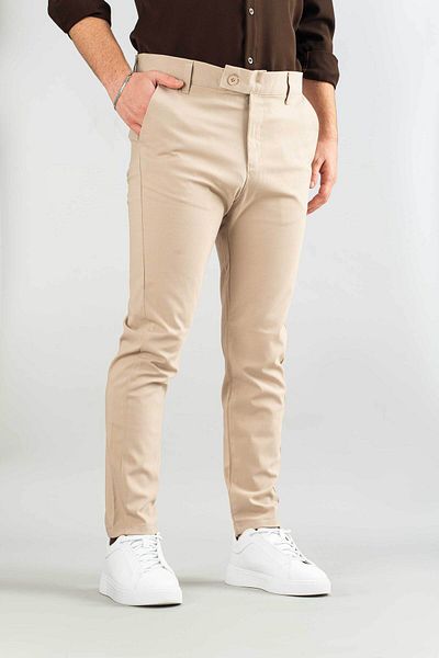 bombe Ανδρικό μπεζ Slim Fit Slim Fit Jogger Παντελόνι Μαύρο