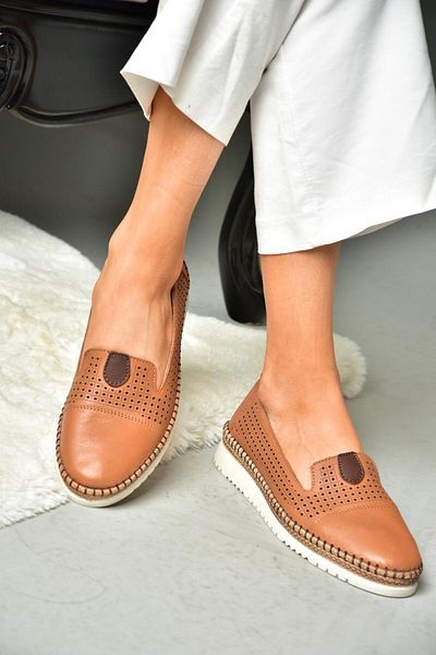 Fox Shoes P555500103 Pantofi de damă din piele naturală maro