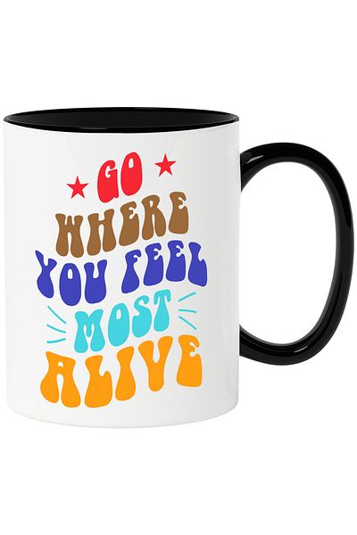 StoryGift Romania Mug with a message that urges you to go where you feel most alive, With ,STG