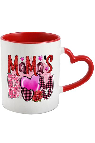 StoryGift Romania Mug with the message "Mama's Boy", mama's boy, Valentine's Day, illustration, love, With ,STG
