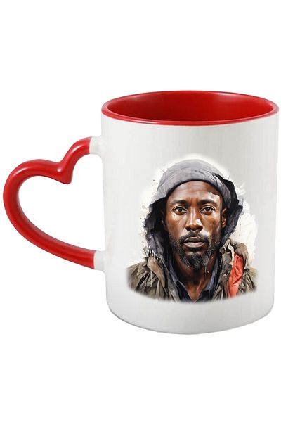 StoryGift Romania Mug With Chadwick Boseman, Actor, Celebrity, Hollywood, Multicolor 330 ml, Wax, With ,STG