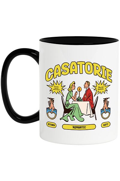StoryGift Romania Marriage mug dinner aromantic husband wife I'll stand it I try, 330ml, Ceramic c, Cu, STG