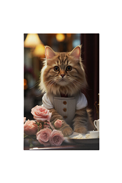 StoryGift Romania Tablou Canvas: Absolutismul Mirobolant Buchetul De Flori Al Prințesei Pisică Camera De Zi Pictu