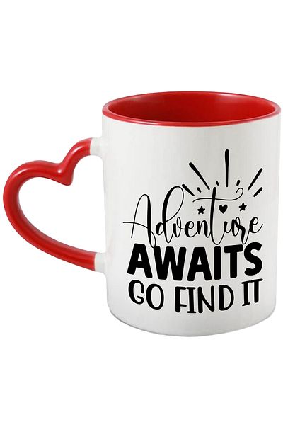 StoryGift Romania Mug with the text "Adventure awaits, go find it" - adventure awaits, go and find it, With ,STG