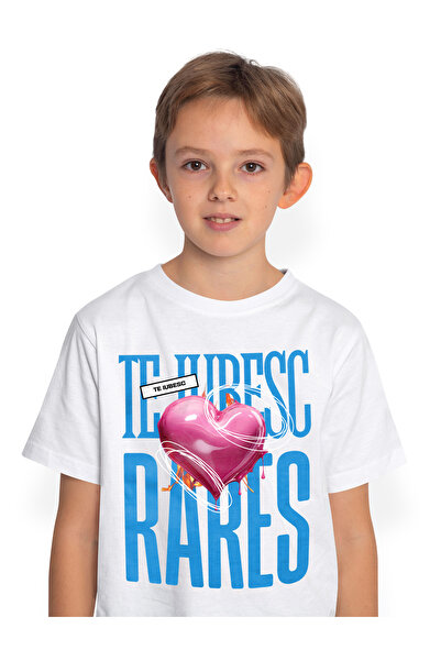 StoryGift Romania Tricou Copii Baieti Te Iubesc Rares, Dragoste, Inima, Iubir...