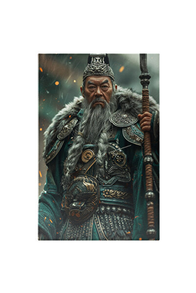 StoryGift Romania Tablou Canvas Bătrânul Cu Barbă Împletită Și Coif Din Metal...