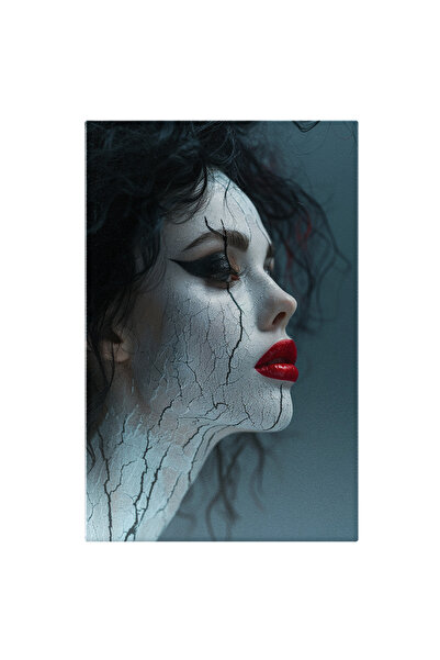 StoryGift Romania Tablou Canvas: Chip Feminin Bruneta Cu Pielea Crapata Alba ...