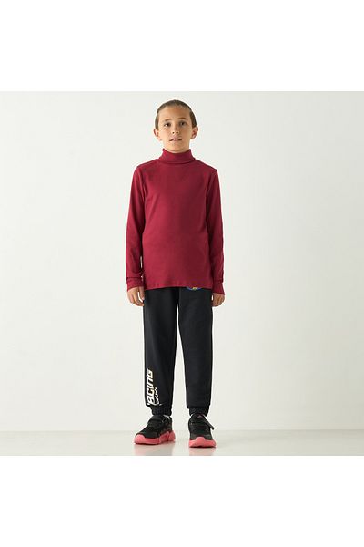 Juniors Solid Turtle Neck T-Shirt With Long Sleeves