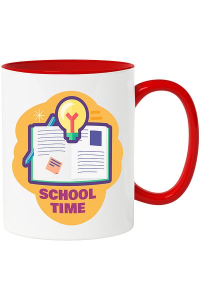 StoryGift Romania Mug With Text in English School Time, School, Teachers, Science, Schoolchildren, Ceramic, With, STG