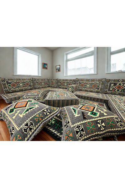 daireden 19 Parça | 10cm Yükseklik Şark Köşesi Takımı | Yıkanabilir Kılıf | Sünger Dahil | Geniş Oturum