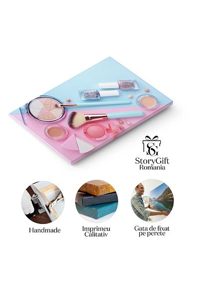 StoryGift Romania Canvas Painting Cosmetic Accessories - Colors and Elegance in Beauty Products