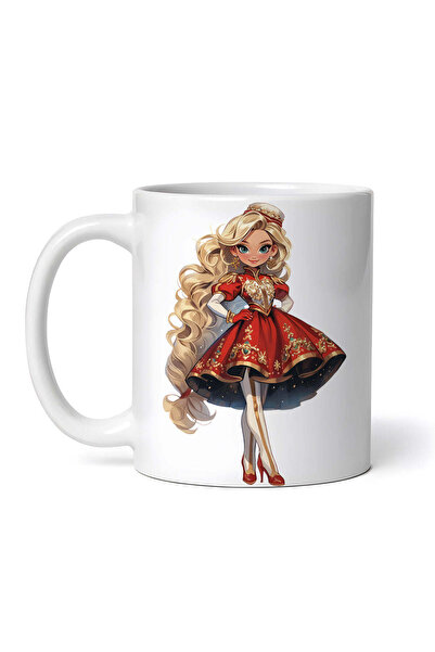 OEM Cană albă personalizată, Păpușa Caliope, INOVATIX®. 330ml