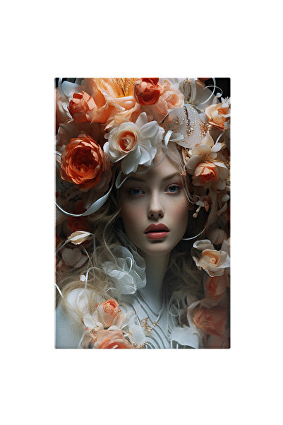 StoryGift Romania Tablou Canvas: Fotografie Artistica Cu O Fata Draguta Cu Fl...