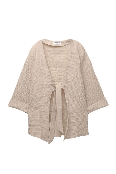 Pull & Bear Rustic blouse with front knot