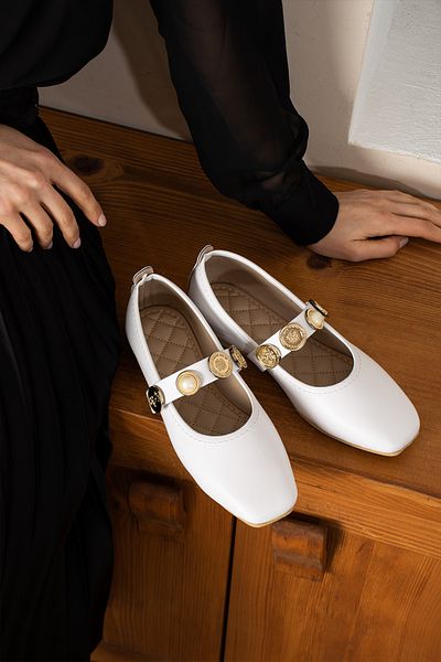 Esil Moda Women's Buckle Ballerina Shoes
