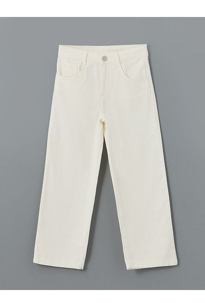 LC Waikiki Girl's Jeans Pants with Adjustable Elastic Waist