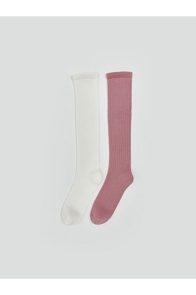 LC Waikiki Basic Girl's Knee Socks 2-Piece