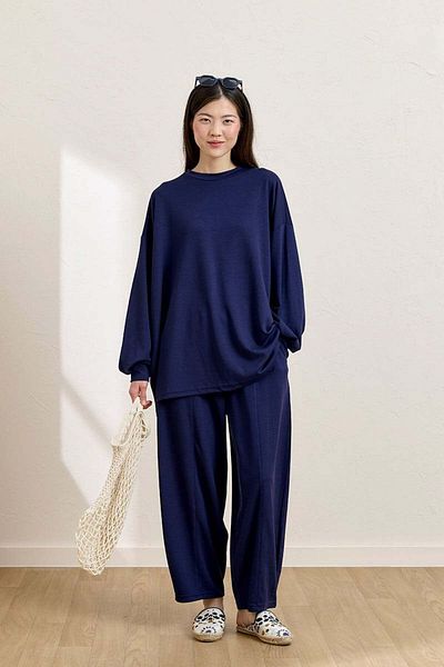Ceylan Otantik Navy Blue Shalwar Suit