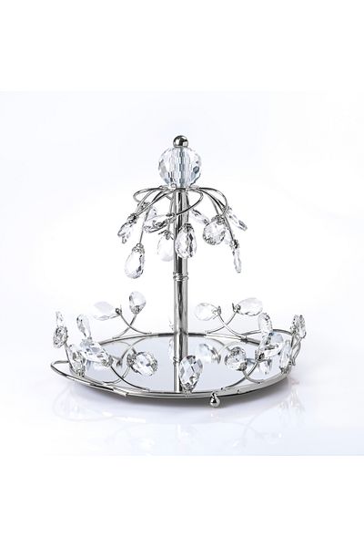 Hinora Single Layer Mirrored Stylish Presentation Stand with Drop Stones