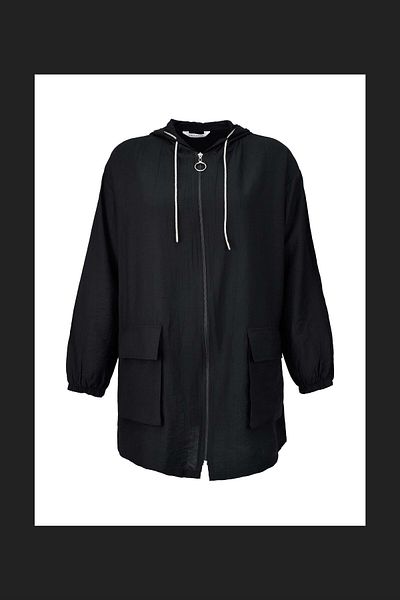 Biriz Moda Summer Hooded Cap -Black